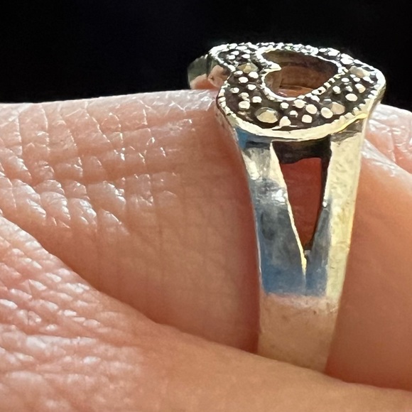 Sterling Silver 3 hearts ring sz 6.5 - Picture 7 of 10